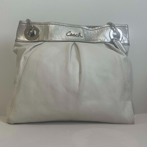 Coach White Leather Hobo Bag - Picture 1 of 5